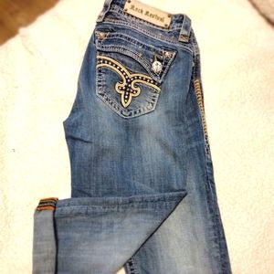 Woman's Rock Revival Capri Jeans Johanna size 29